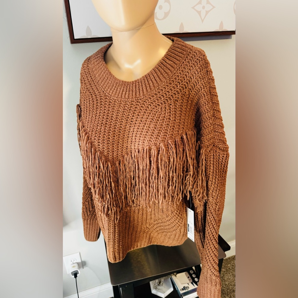 No Bondaries Fringe Sweater
